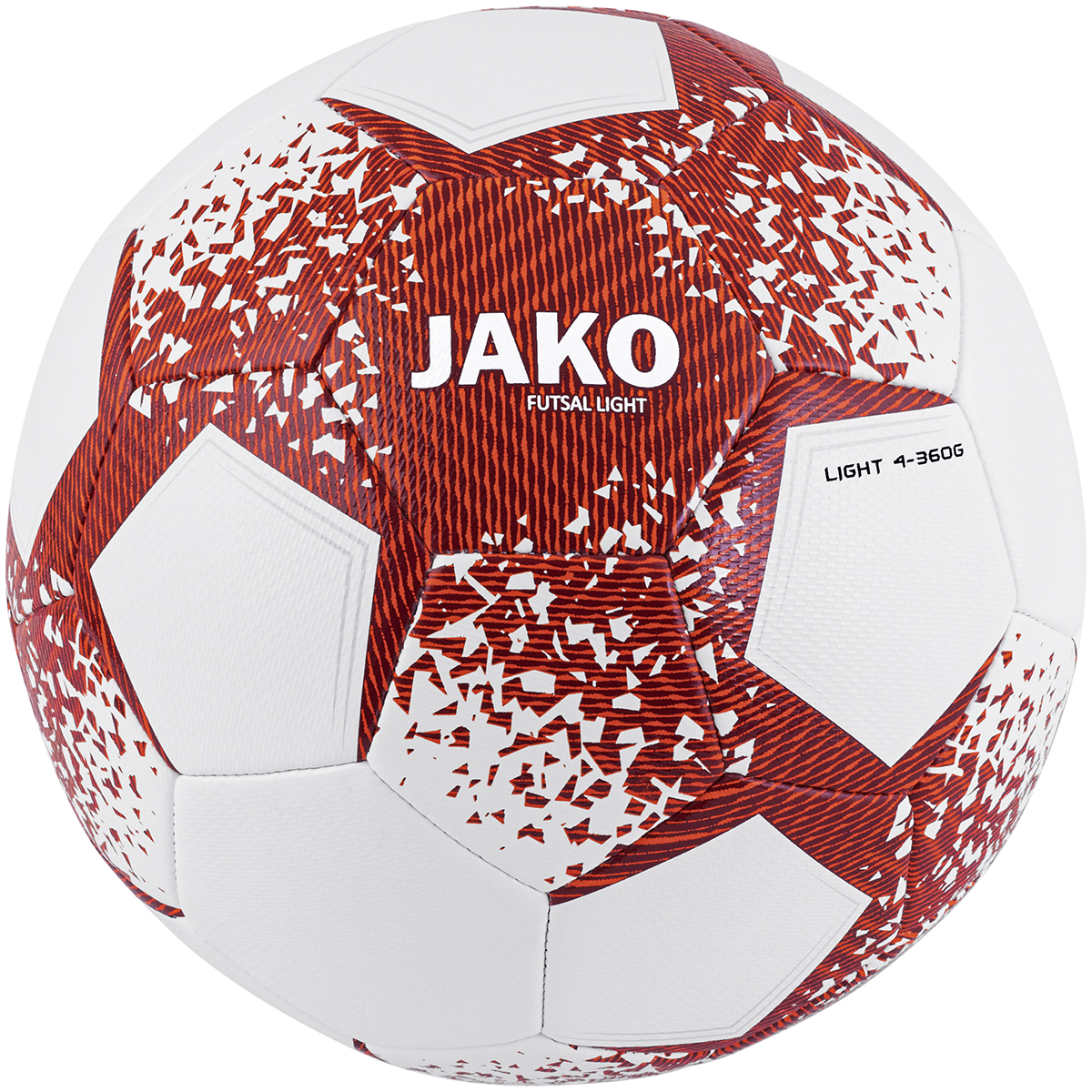 JAKO Ball Futsal Light - 4 - weiß/weinrot/neonorange