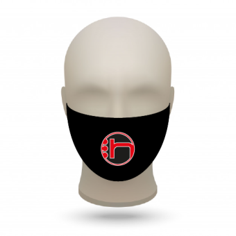 Mund- und Nasenmasken mit Vereinslogo schwarz | 200 Stk