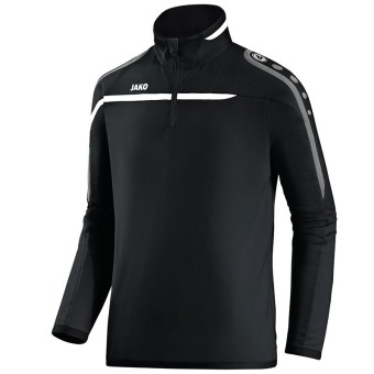 JAKO Ziptop Performance Pullover Zip Sweater schwarz-weiß-grau | XXL