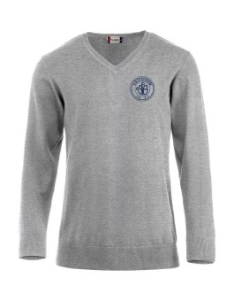 VfB 1921 Krieschow Damen Business Sweater Retro Logo grau meliert | L