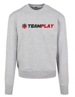TEAMPLAY Logo Oversize Sweater heather grey | XS