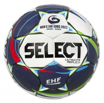 Select Ultimate Replica EHF Euro Men v22 Handball Trainingsball weiß-blau | 0