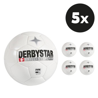5 DERTEAMSPORTPROFI.DE | Spielball Classic Brillant Ballpaket Fußball 5er | kaufen APS | Derbystar online weiß