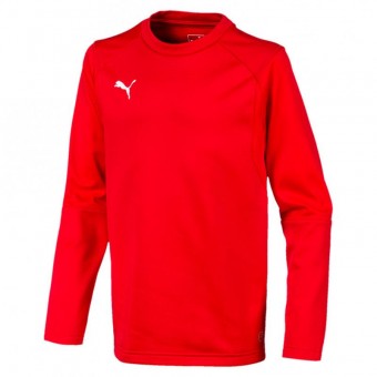 PUMA LIGA Training Sweat Jr Kinder Pullover Sweatshirt Puma Red-Puma White | 176