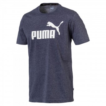 Puma ESSENTIALS+ HEATHER TEE Herren Meliertes T-Shirt Peacoat Heather | XL
