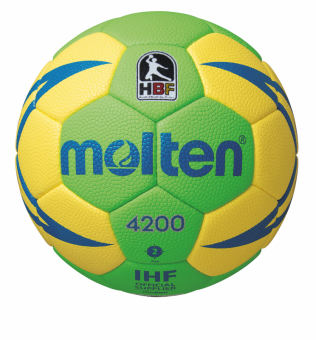 Molten H2X4200-GY-HBF Handball Spielball grün-gelb-blau | 2