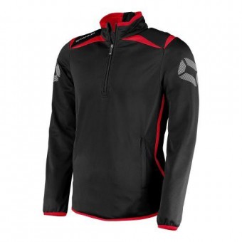 Stanno Forza Top Half Zip Trainingssweater schwarz-rot | XXL