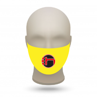 Mund- und Nasenmasken mit Vereinslogo gelb | 200 Stk