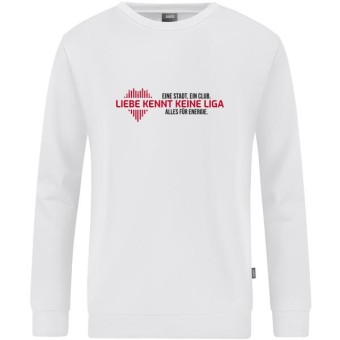 JAKO Liebe Kennt Keine Liga Fanssweater Organic weiß | S
