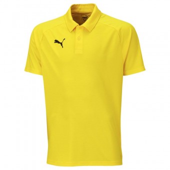 PUMA LIGA Casual Polo Poloshirt Cyber Yellow-Puma Black | XL