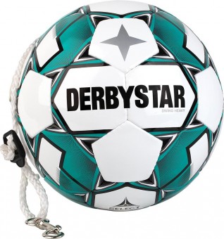 Derbystar Swing Heavy Fußball Trainingsball Spezialball weiß-türkis | 5