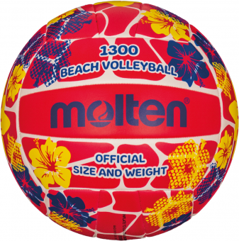 Molten V5B1300-FR Beachvolleyball Freizeitball Blumen-rot | 5