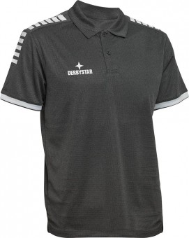 Derbystar Primo Polo-Shirt Poloshirt grau-schwarz | S