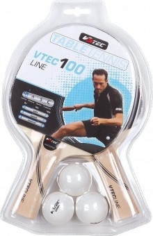 V3Tec VTEC 100 Tischtennis-Set schwarz-rot