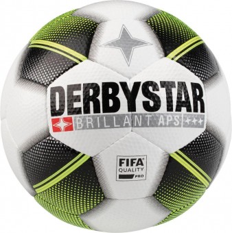 Derbystar Brillant APS Fußball Wettspielball weiß-schwarz-gelb | 5