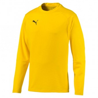 PUMA LIGA Training Sweat Pullover Sweatshirt Cyber Yellow-Puma Black | XL