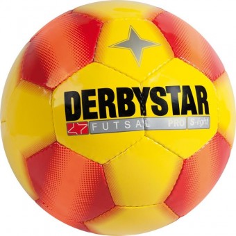 Derbystar Futsal Pro S-Light Futsalball gelb-rot | 3