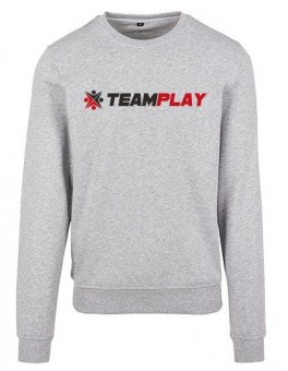 TEAMPLAY Logo Crewneck Sweater heather grey | S