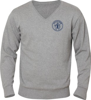 VfB 1921 Krieschow Business Sweater Retro Logo grau meliert | S