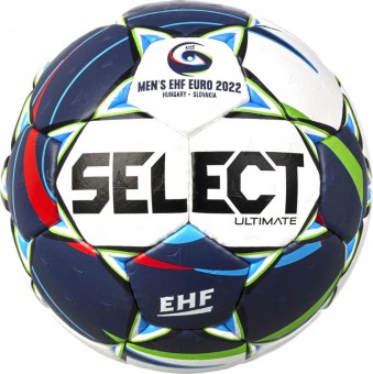 Select Ultimate EHF Euro Men v22 Handball Wettspielball weiß-blau | 2