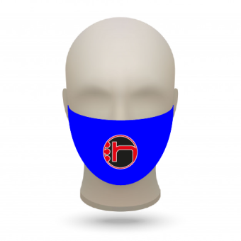 Mund- und Nasenmasken mit Vereinslogo royal | 500 Stk