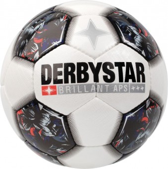 Derbystar Brillant APS Eerste Divisie Fußball Wettspielball weiß-schwarz-rot | 5