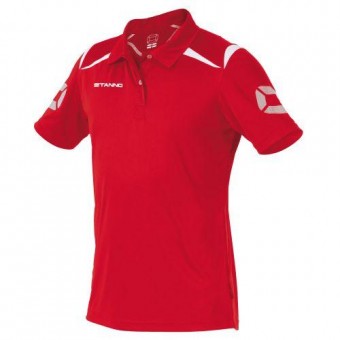 Stanno Forza Polo Poloshirt rot-weiß | L