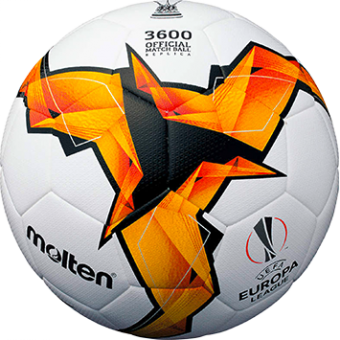 Molten F5U3600-K19 Fußball Replika Europa League 18/19 Knock-Out Stage weiß-orange-schwarz | 5