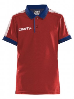 CRAFT PRO CONTROL POLOSHIRT JR POLO KINDER bright red-navy | 158/164