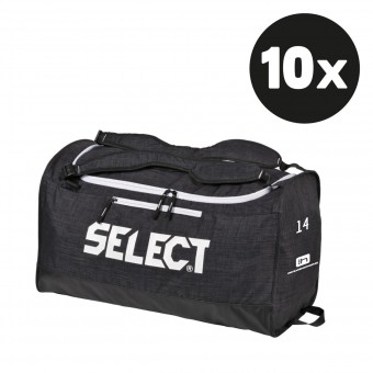 Select Lazio Sporttasche M (10 Stück) Teampaket mit Textildruck schwarz | 62 x 31 x 34 cm