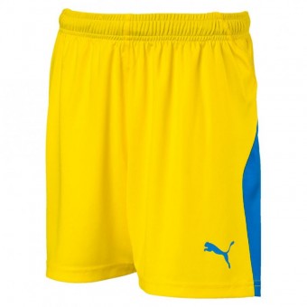PUMA LIGA Shorts Jr Kinder Trikotshorts Cyber Yellow-Elec.Blue | 128