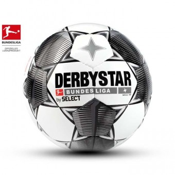 Derbystar BUNDESLIGA MAGIC TT Fußball Trainingsball weiß-schwarz-grau | 5
