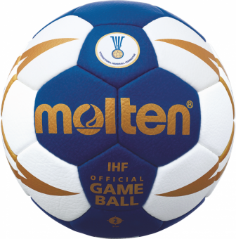 Molten H2X5001-BW-HBF Handball Wettspielball blau-weiß-gold | 2