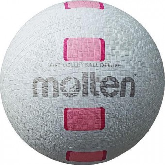 Molten S2Y1550-WP Softball Gummiball weiß-pink | 155g, Ø 200 mm