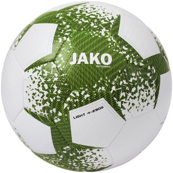 JAKO Lightball Performance Fußball Jugendball weiß-khaki-neongrün | 4 (290g)