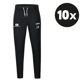 JAKO Damen Jogginghose Base Sweatpants (10 Stück) Teampaket mit Textildruck schwarz | 34 (XS) - 44 (XL)
