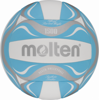 Molten BV1500-LB Beachvolleyball Freizeitball blau-weiß-silber | 5