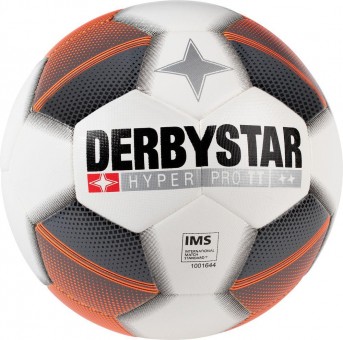 Derbystar Hyper Pro TT Fußball Trainingsball weiß-grau-orange | 5