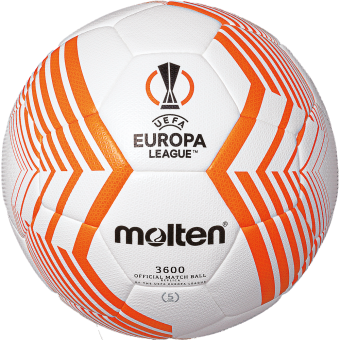 Molten F5U3600-23 Top-Trainingsball Replika UEFA Europa League Saison 2022/23 weiß-orange-silber | 5