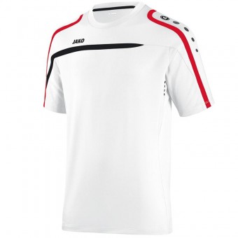 JAKO T-Shirt Performance Shirt weiß-schwarz-rot | XXL