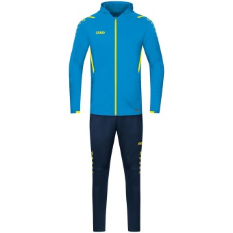 JAKO Trainingsanzug Challenge mit Kapuze JAKO blau-neongelb | 44