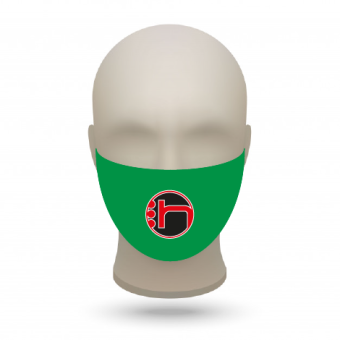 Mund- und Nasenmasken mit Vereinslogo grün | 200 Stk