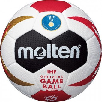 MOLTEN H1X3200-M9Z Handball Replika Handball WM 2019 weiß-schwarz-rot-gold | 1