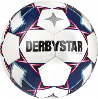Derbystar Tempo APS v22 Fußball Wettspielball weiß-blau-pink | 5