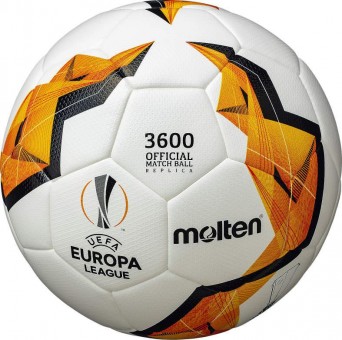 Molten F5U3600-K0 Fußball Europa League 19/20 Replica KO-Stage weiß-orange-schwarz | 5