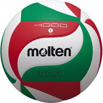 Molten V5M4000-DE Volleyball Spielball DVV weiß-grün-rot | 5