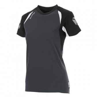 Stanno Riva T-Shirt Damen Kurzarm anthrazit-schwarz-weiß | XS