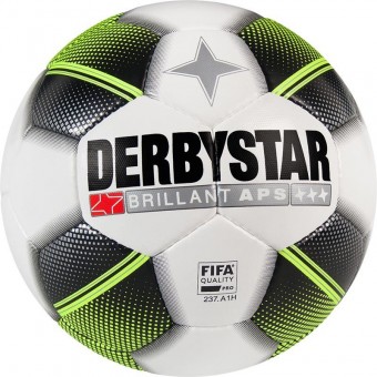 Derbystar Brillant APS Fußball Spielball weiß-schwarz-gelb | 5