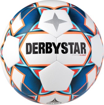 Derbystar Stratos S-Light Fußball Jugendball weiß-blau-orange | 5