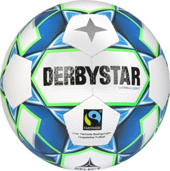 Derbystar Gamma Light v22 Fußball Jugendball weiß-blau-grün | 5 (350g)